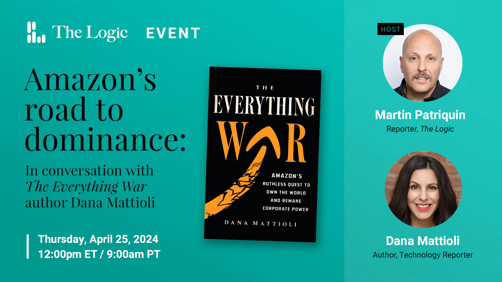 Amazon’s road to dominance: In conversation with “The Everything War” author Dana Mattioli event cover photo