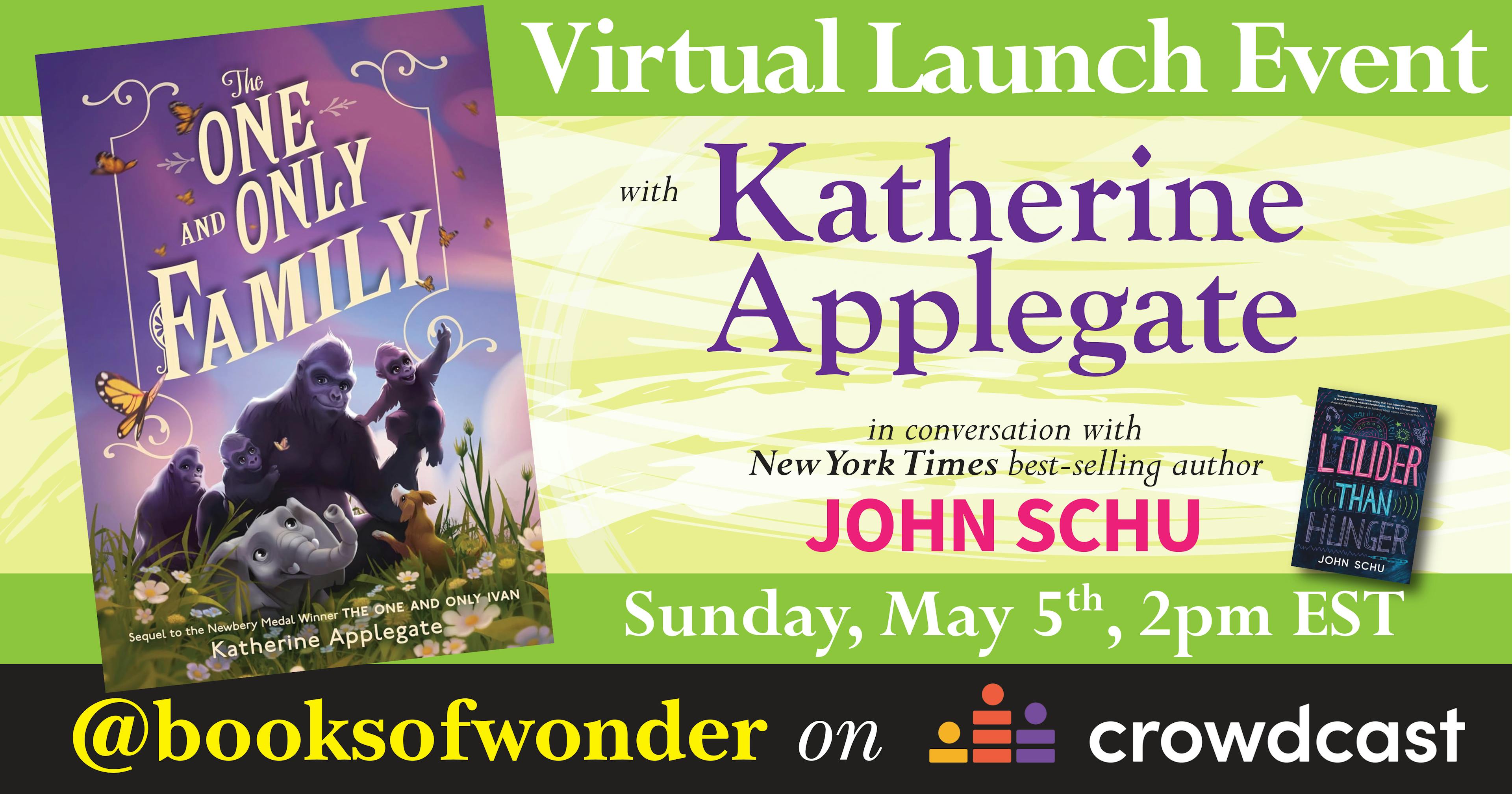 Virtual Launch | The One and Only Family by Katherine Applegate event cover photo