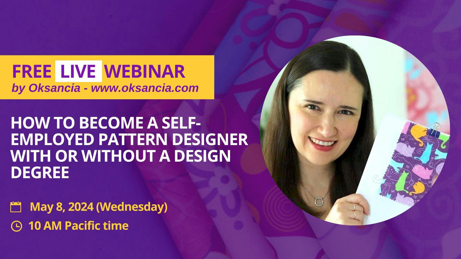 How to become a professional textile designer with or without a design degree event cover photo