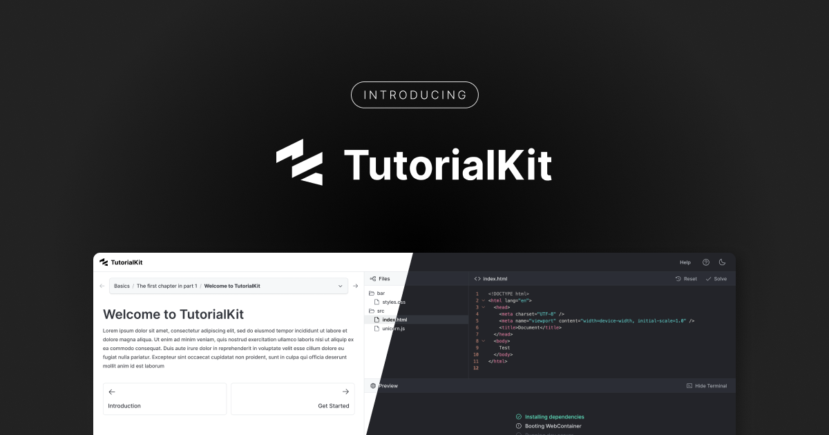 Introducing TutorialKit: Drive Your Library Adoption with an Interactive Tutorial event cover photo