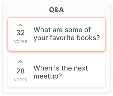 Illustration of crowdcast Q&A