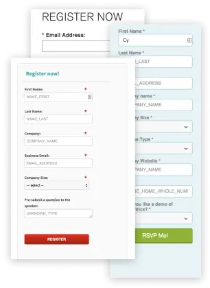 Large form to register for event