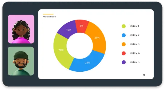 Crowdcast stage with a screenshare on the main stage and a user pinned