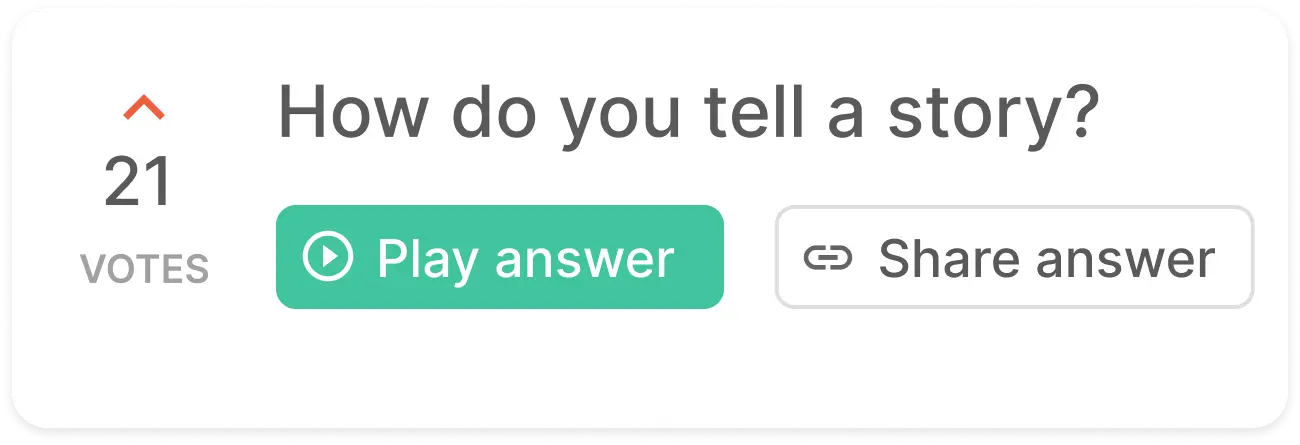 Crowdcast Q&A with 21 upvotes