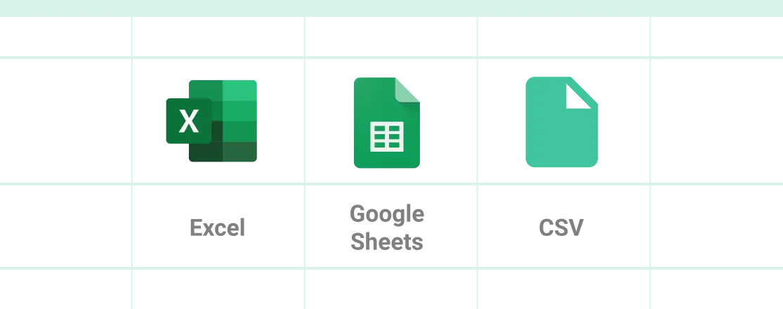 Illustration showing where you can import data you export from crowdcast