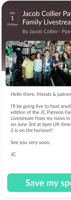 Jacob Collier example landing page